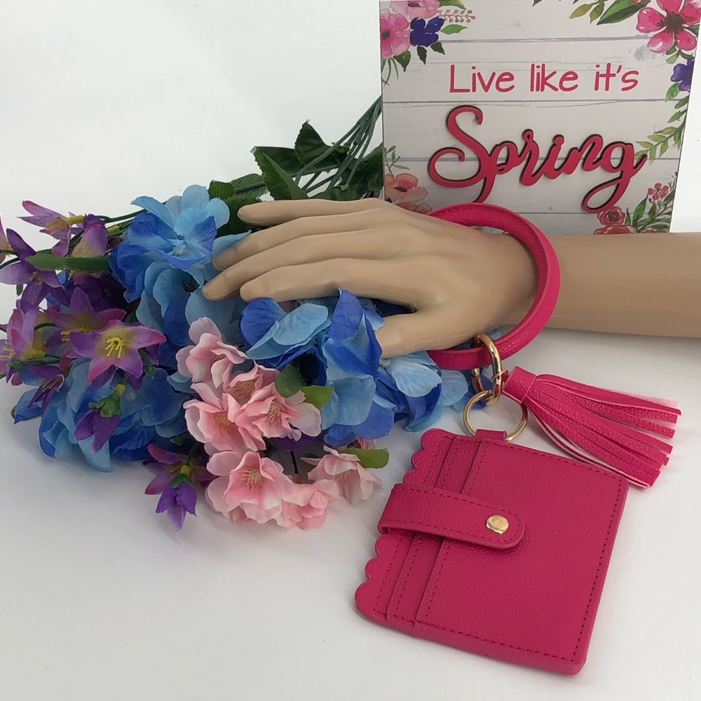 Bangle Bracelet Picture ID/Card Holder Keychain